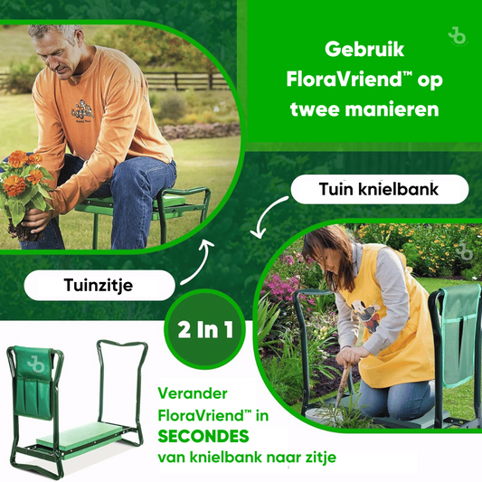 FloraVriend™ - Jouw Comfortabele Oplossing voor Pijnvrij Tuinieren